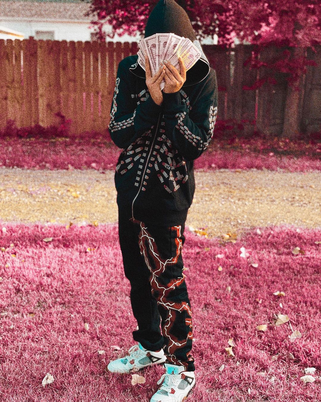 Rhinestone Skeleton Zip Up Hoodie