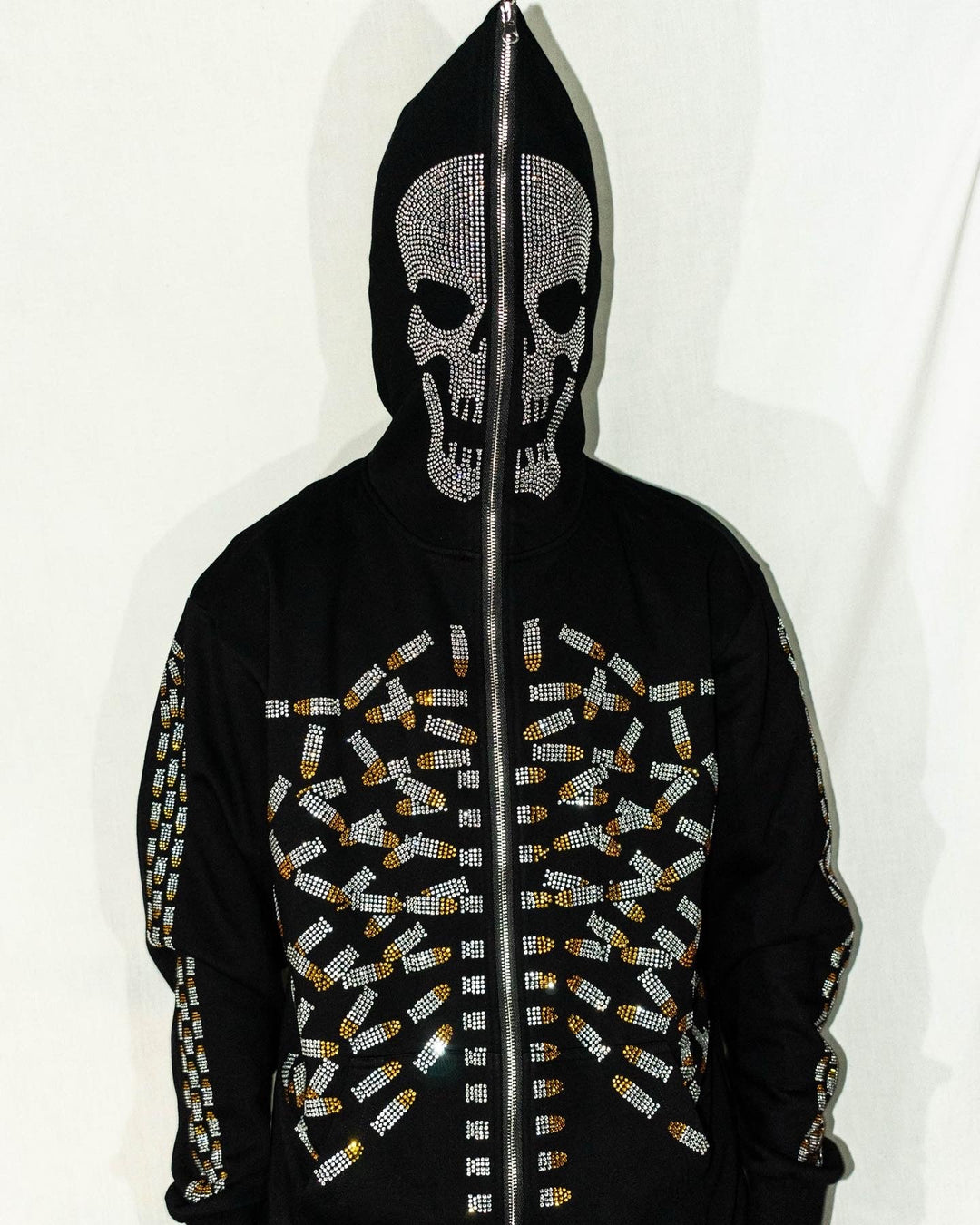 Hollow Point Rhinestone Hoodie