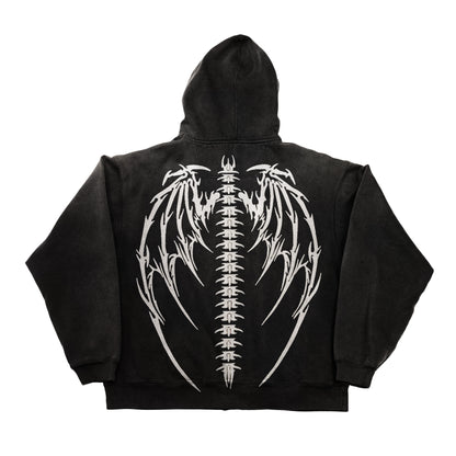 Cross Zip Up Hoodie