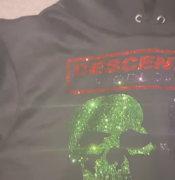 Dual Skull Rhinestone Hoodie